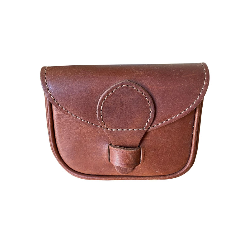 Pochette à munitions en cuir avec sangle