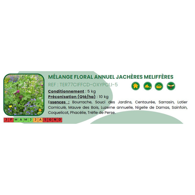 Radis/Phacélie/Trefle/Sarrasin - 10 Kg