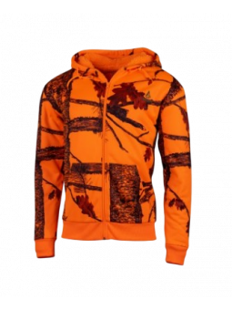 Sweat à capuche zippé camo...