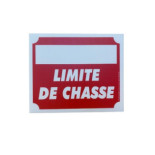 Panneau limite de chasse