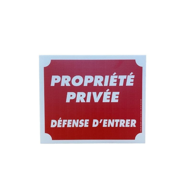 Panneau propriété privée