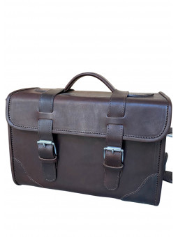 Sac à munitions en cuir marron