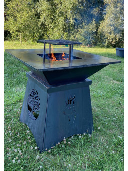 Grand brasero barbecue corten