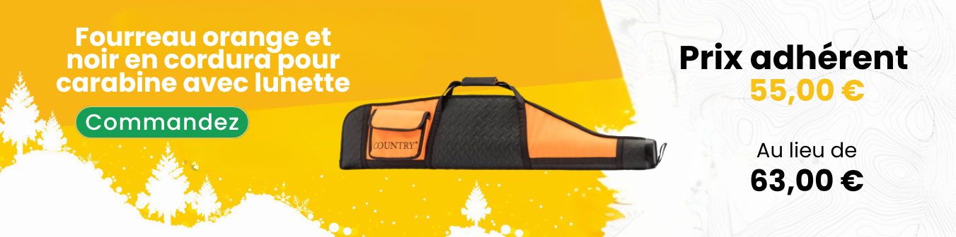 Fourreau orange et noir en cordura pour carabine a